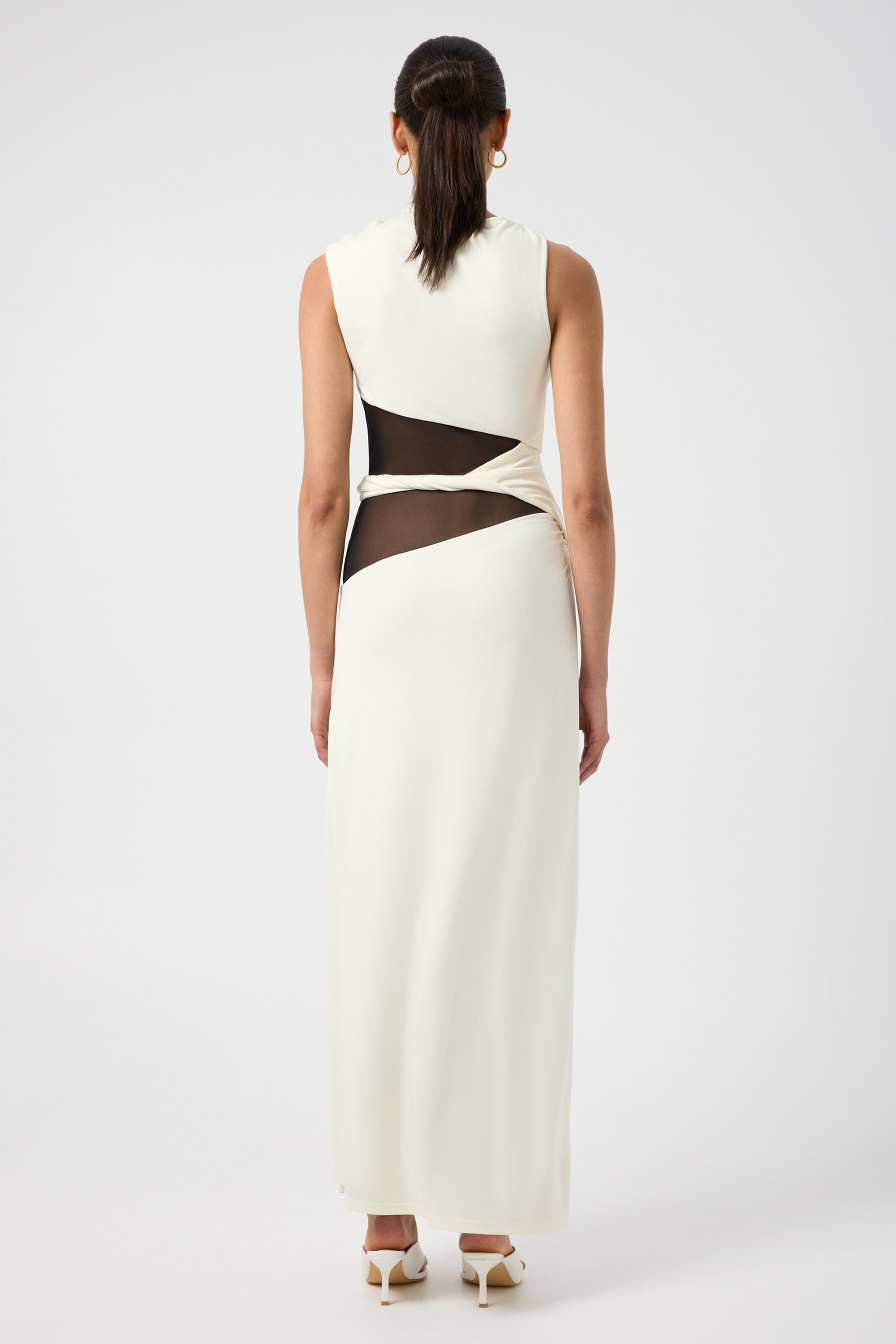 INTERWEAVE DRAPE MAXI DRESS | CREAM & BLACK | THIRD FORM | Women's Australian Fashion THIRD FORM - International INTERWEAVE DRAPE MAXI DRESS | CREAM & BLACK | THIRD FORM | Women's Australian Fashion THIRD FORM - International