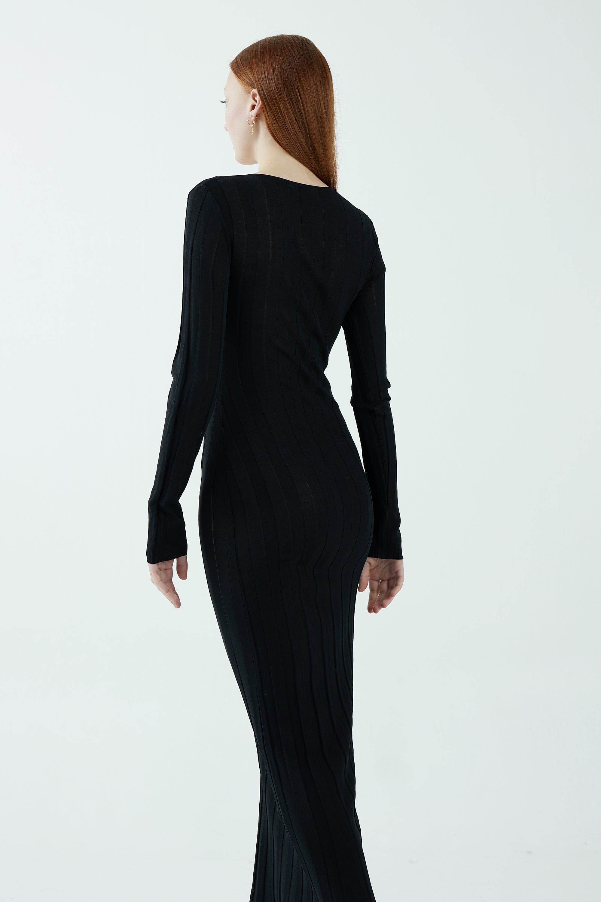 black keyhole maxi dress Zoa Keyhole Long Sleeve Maxi Dress Black XL