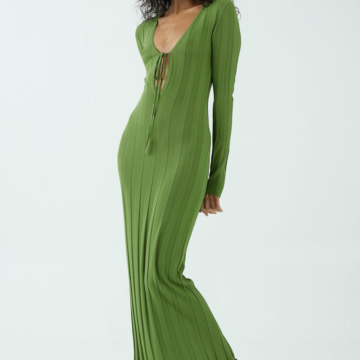 LIAISON KNIT KEYHOLE MAXI DRESS | JUNIPER — THIRD FORM - International