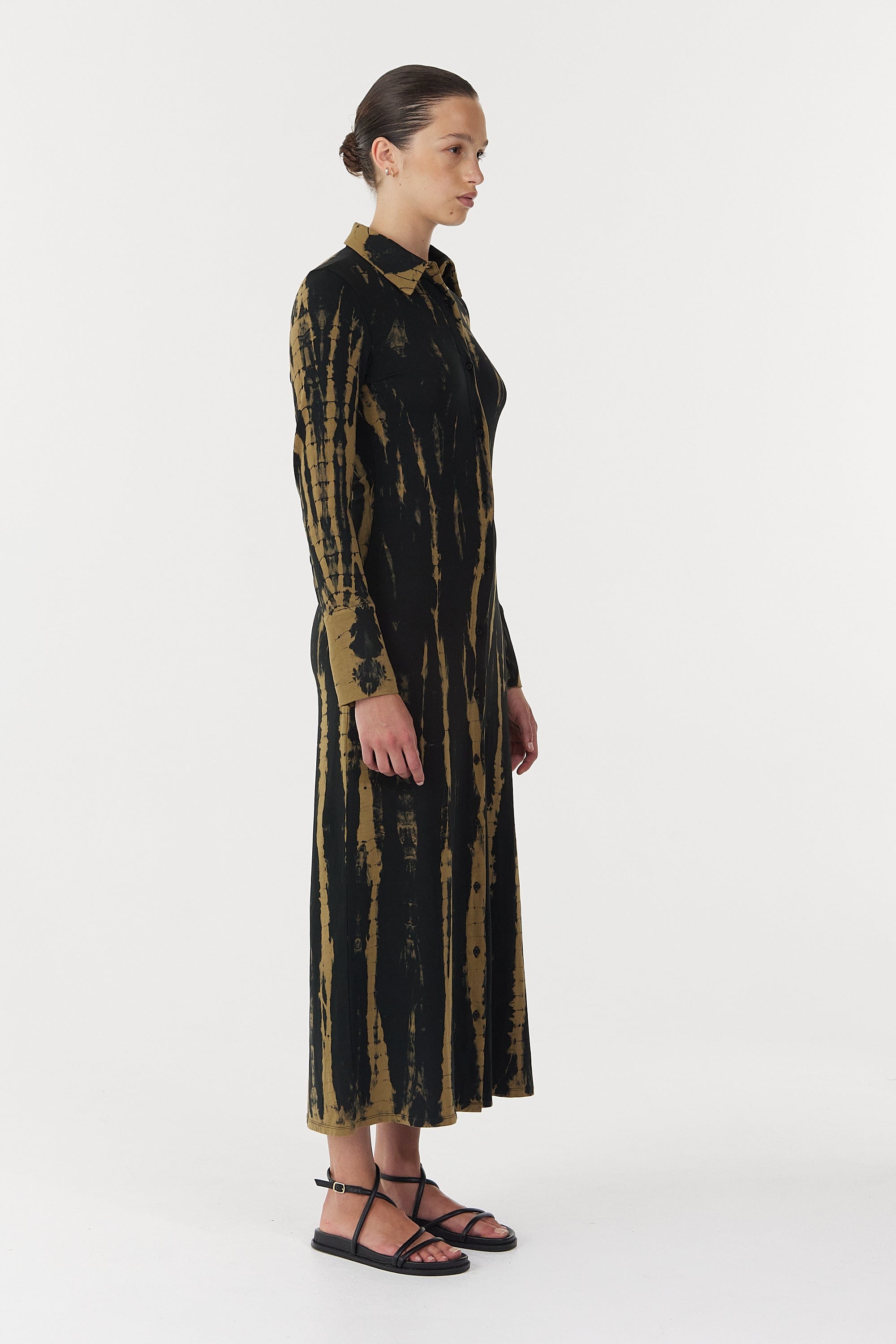 black tie dye shirt dress T-Shirt Dress