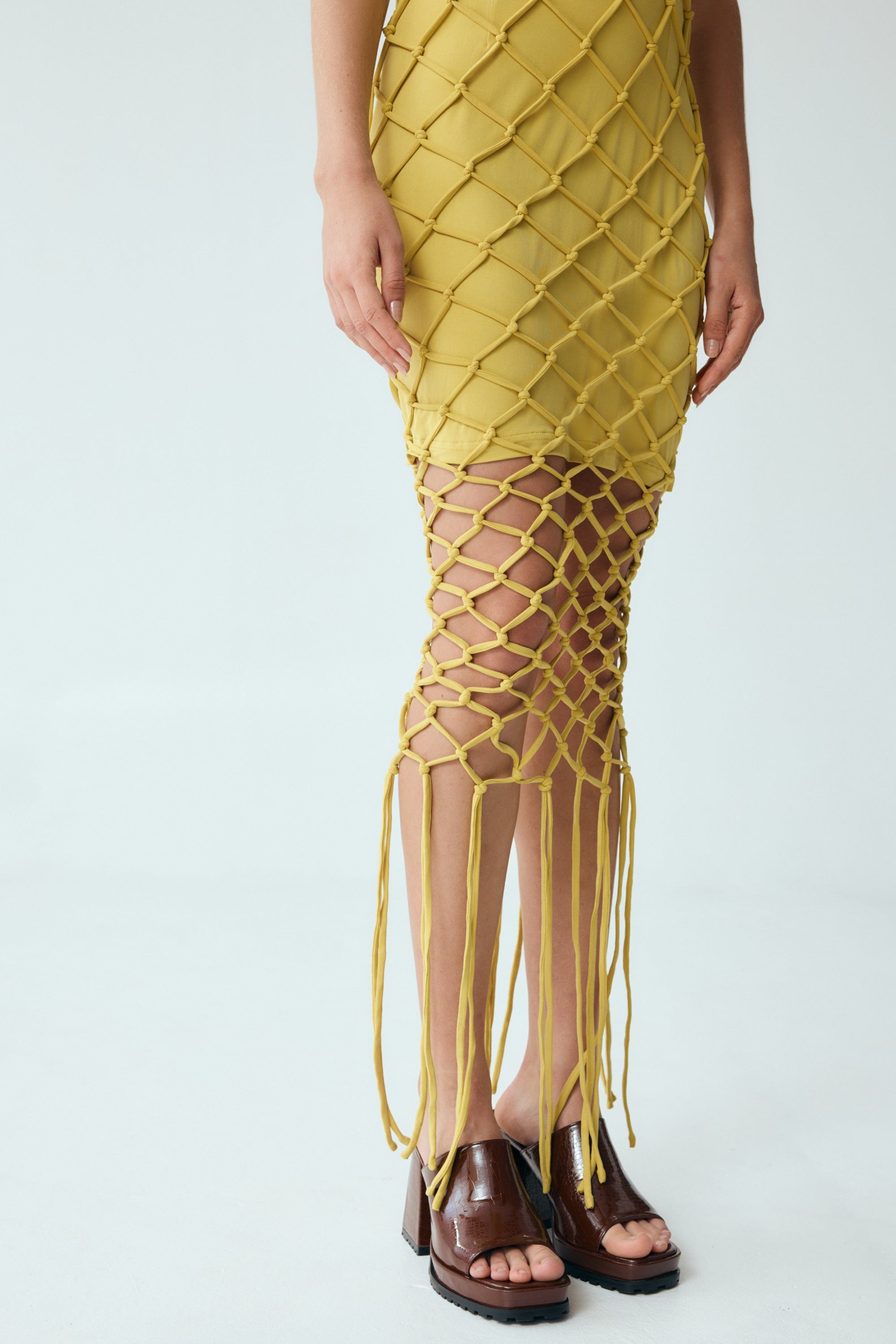 NET TANK DRESS MELLOW YELLOW Third Form Women's Fashion on