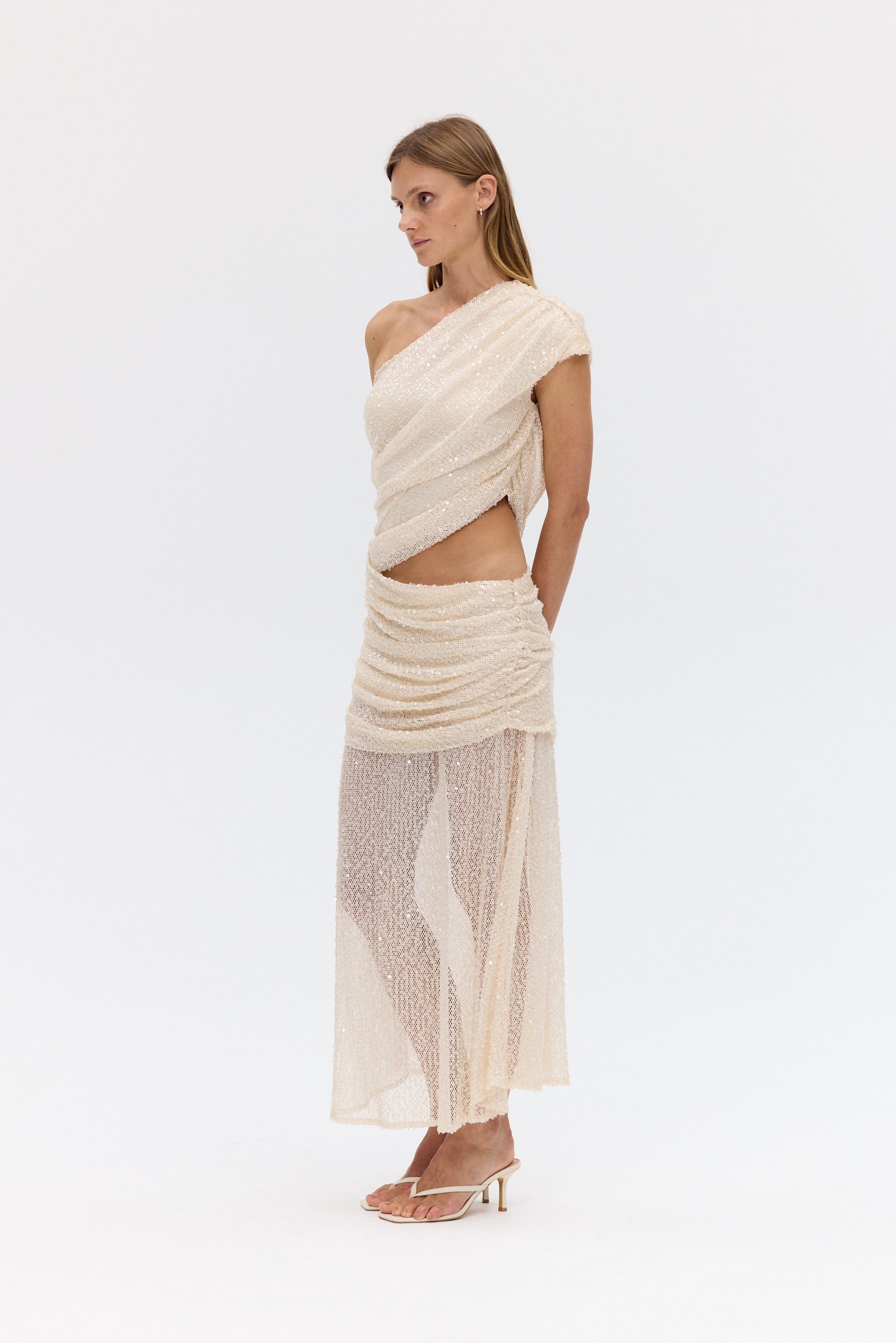 NIGHTFALL SEQUIN MAXI DRESS | SHELL | THIRD FORM | Women's Australian Fashion THIRD FORM - International NIGHTFALL SEQUIN MAXI DRESS | SHELL | THIRD FORM | Women's Australian Fashion THIRD FORM - International