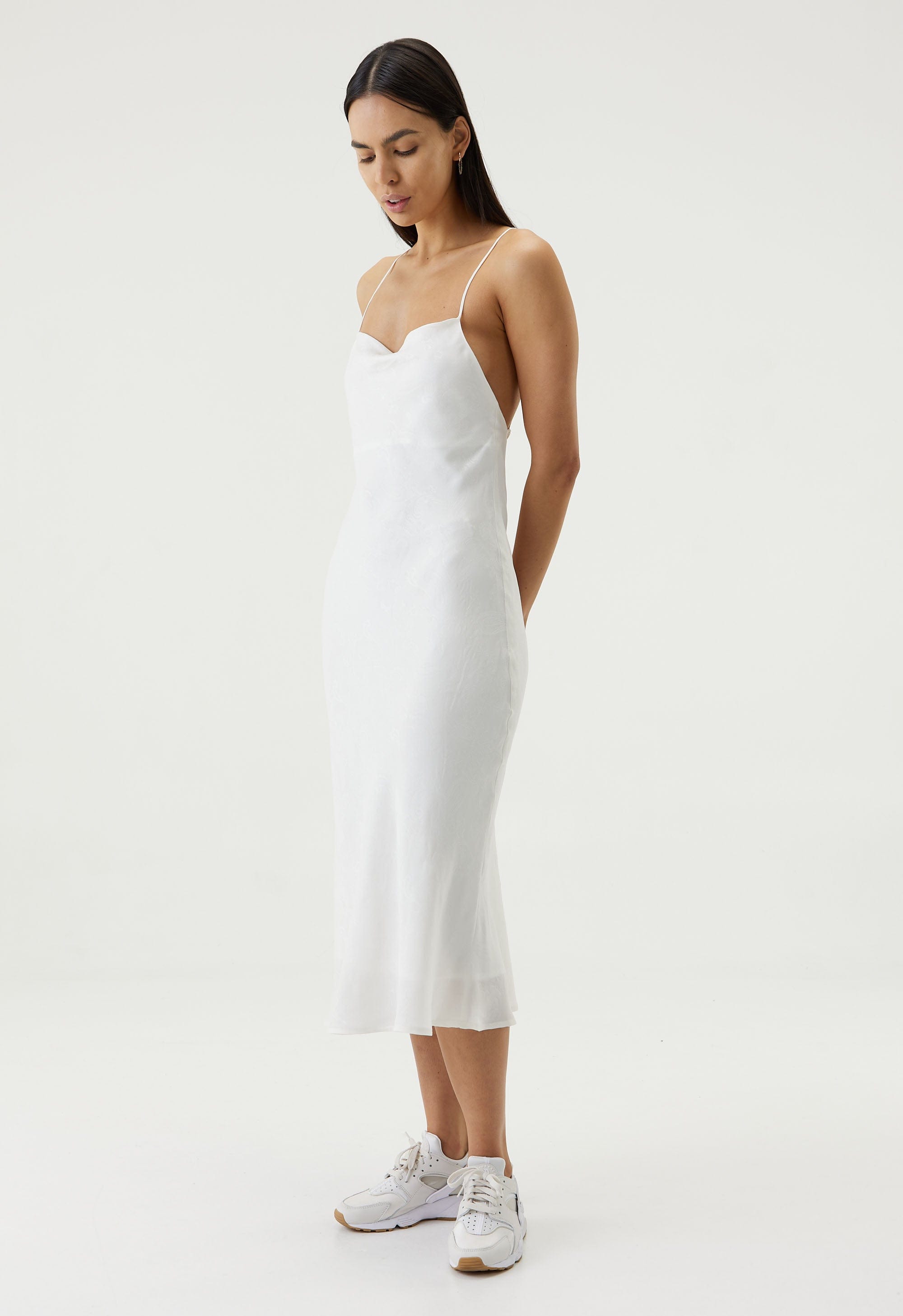 PAISLEY BIAS SLIP DRESS | WHITE THIRD FORM - International PAISLEY BIAS SLIP DRESS | WHITE THIRD FORM - International
