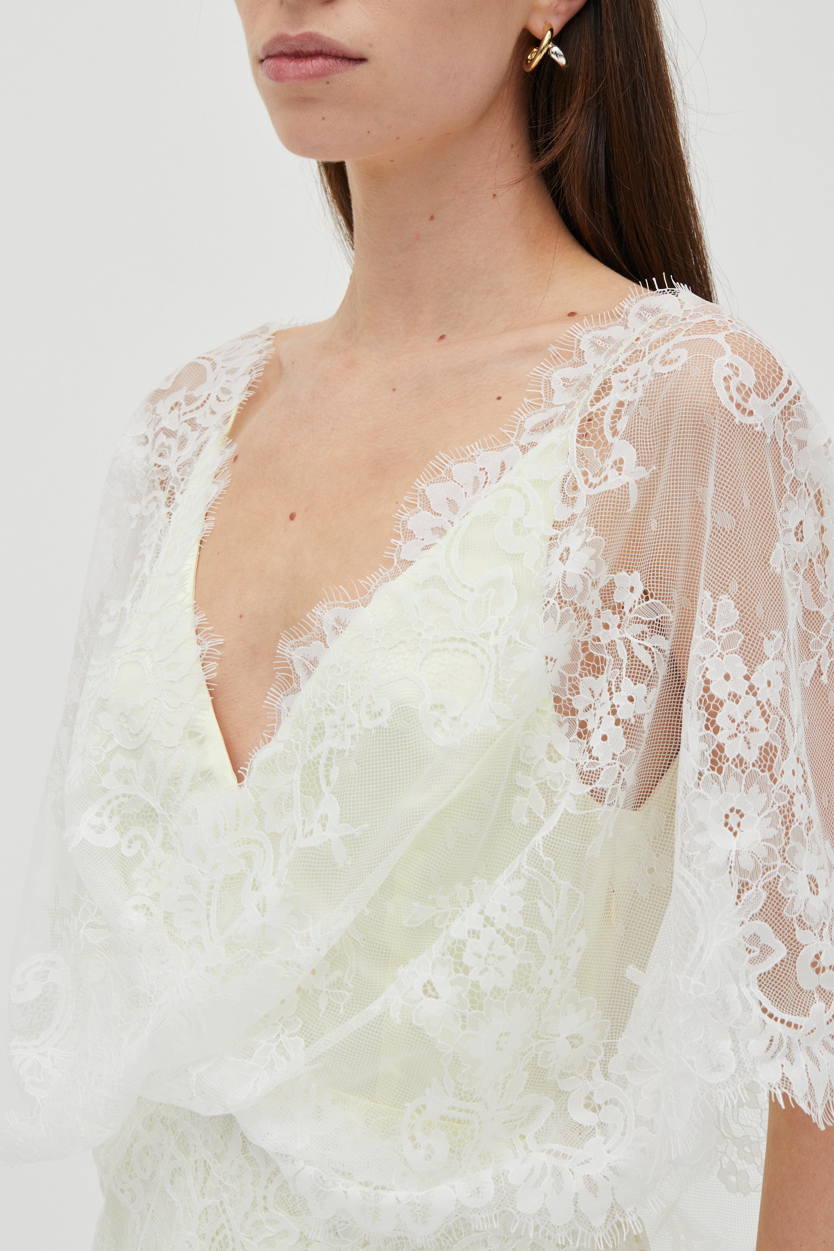 POETRY DRAPED LACE DRESS | LEMONADE | THIRD FORM | Women's Australian Fashion THIRD FORM - International POETRY DRAPED LACE DRESS | LEMONADE | THIRD FORM | Women's Australian Fashion THIRD FORM - International