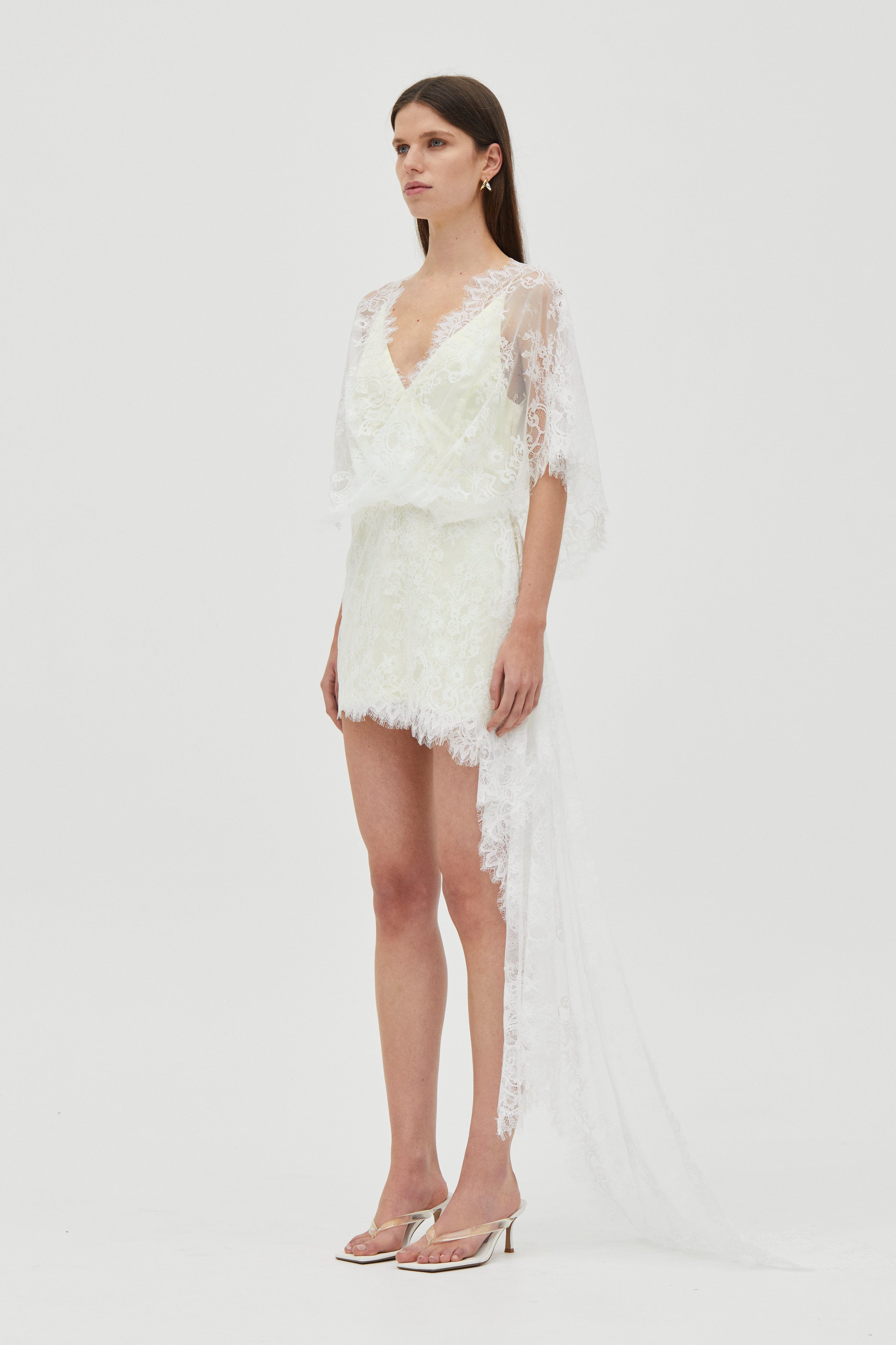 POETRY DRAPED LACE DRESS | LEMONADE | THIRD FORM | Women's Australian Fashion THIRD FORM - International POETRY DRAPED LACE DRESS | LEMONADE | THIRD FORM | Women's Australian Fashion THIRD FORM - International