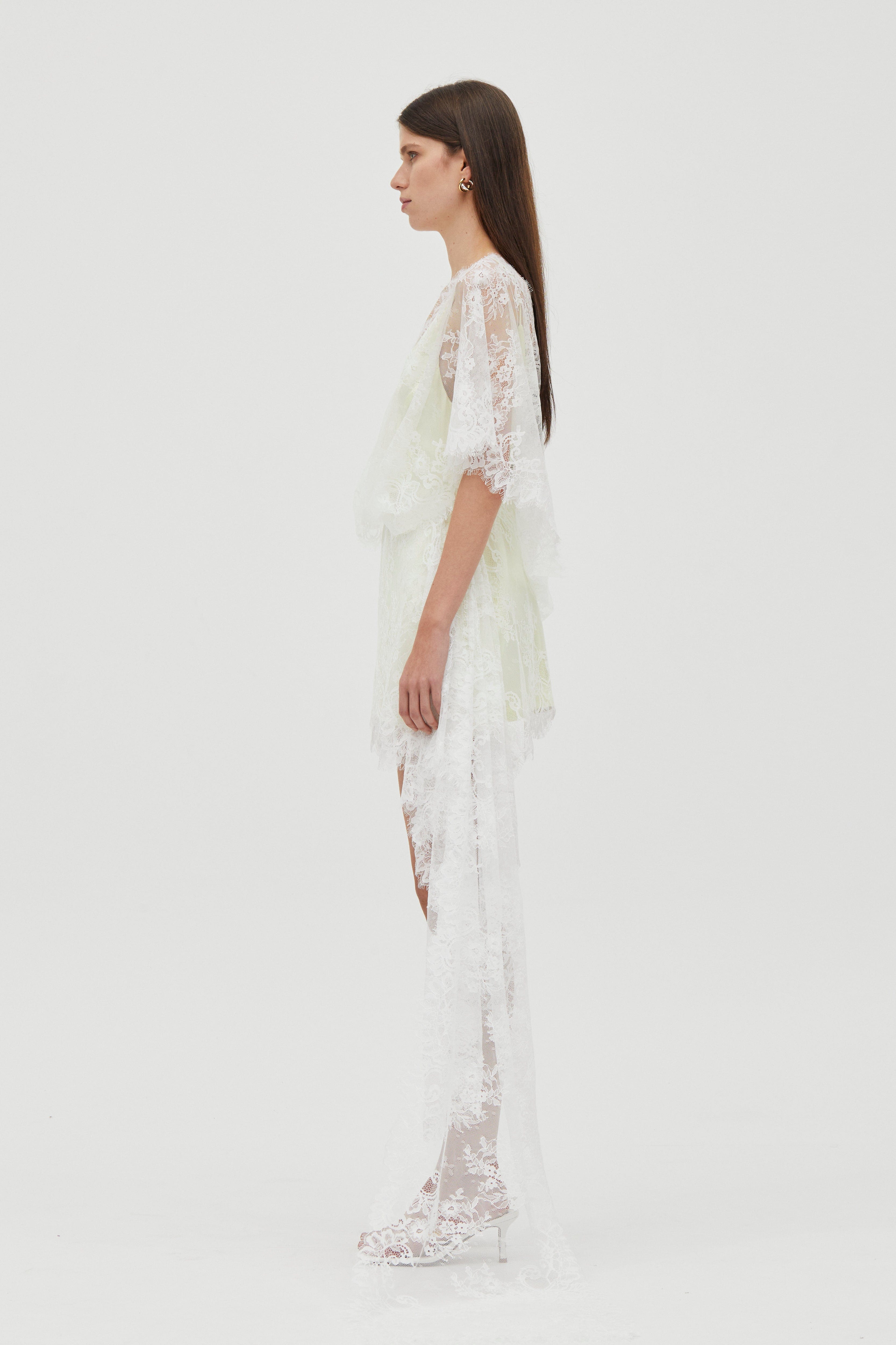 POETRY DRAPED LACE DRESS | LEMONADE | THIRD FORM | Women's Australian Fashion THIRD FORM - International POETRY DRAPED LACE DRESS | LEMONADE | THIRD FORM | Women's Australian Fashion THIRD FORM - International