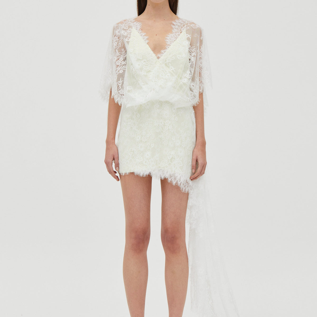 ラ*ン様 【最終値下】Evina Lace Flared Dress poetry-draped-lace-dress-