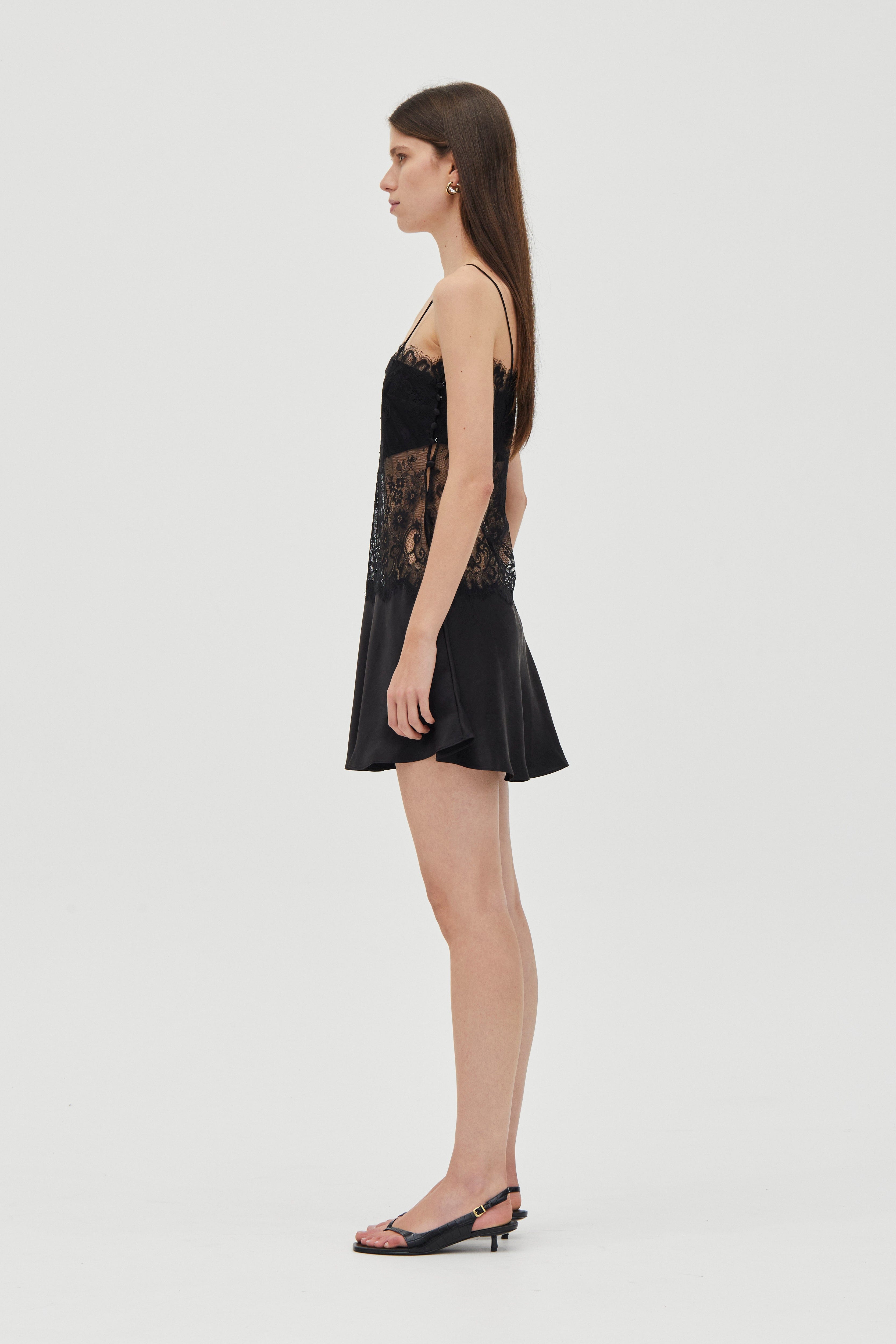 POETRY LACE MINI DRESS | SMOKE | THIRD FORM | Women's Australian Fashion THIRD FORM - International POETRY LACE MINI DRESS | SMOKE | THIRD FORM | Women's Australian Fashion THIRD FORM - International