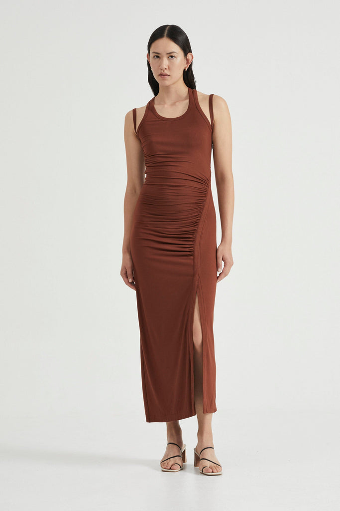 Tank Dress Slim, Brown