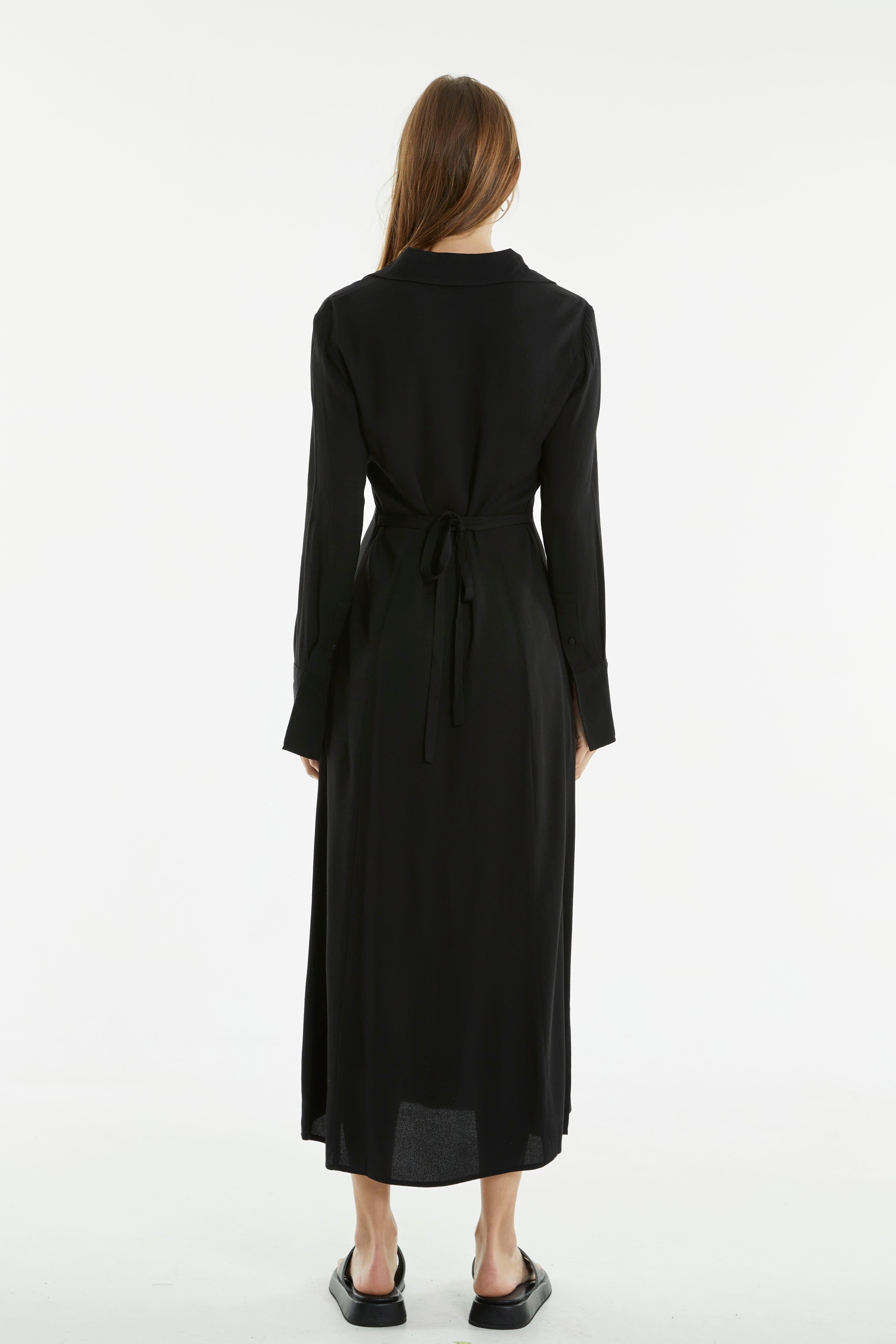 RETROSPECT MIDI SHIRT DRESS | BLACK | Third Form | After Work Attire for Women THIRD FORM - International RETROSPECT MIDI SHIRT DRESS | BLACK | Third Form | After Work Attire for Women THIRD FORM - International