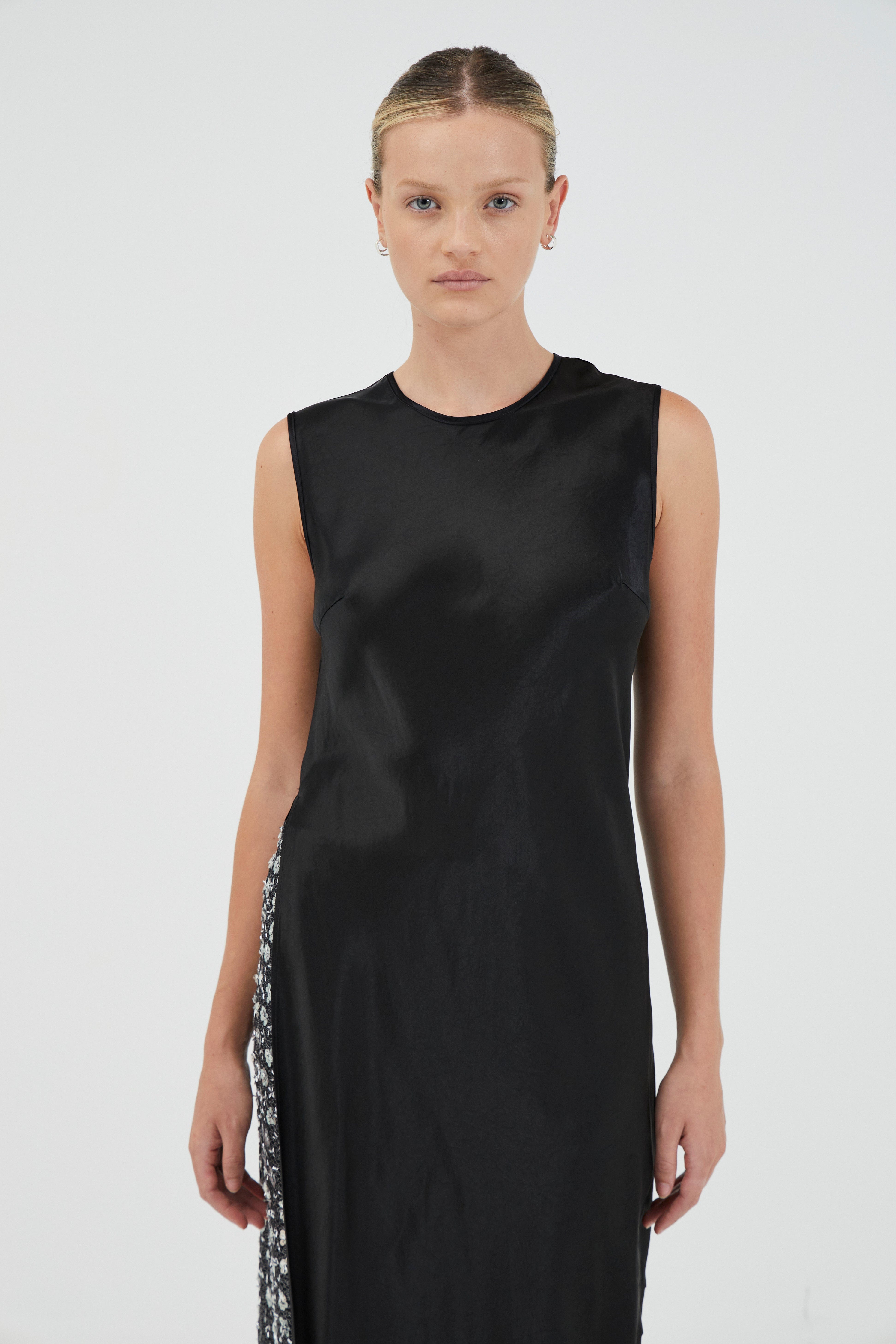 REVERY HIGH SPLIT TANK DRESS | BLACK | THIRD FORM | Women's Australian Fashion THIRD FORM - International REVERY HIGH SPLIT TANK DRESS | BLACK | THIRD FORM | Women's Australian Fashion THIRD FORM - International