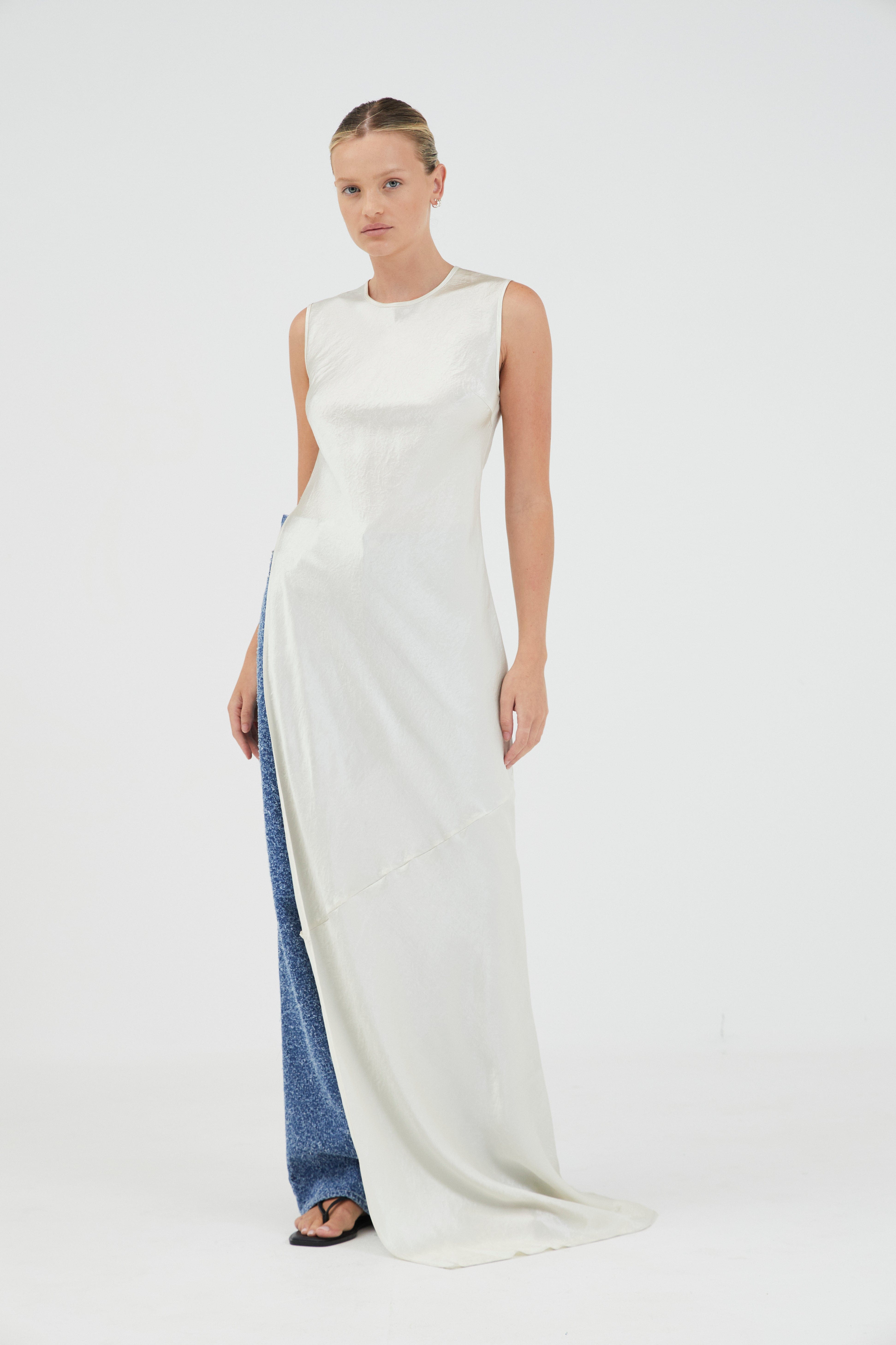 REVERY HIGH SPLIT TANK DRESS | CREAM | THIRD FORM | Women's Australian Fashion THIRD FORM - International REVERY HIGH SPLIT TANK DRESS | CREAM | THIRD FORM | Women's Australian Fashion THIRD FORM - International