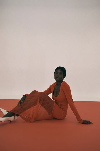 THIRD FORM REWIND KNIT MAXI DRESS | CHERRY TOMATO