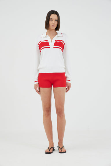 THIRD FORM REWIND KNIT SHORTS | CHERRY TOMATO