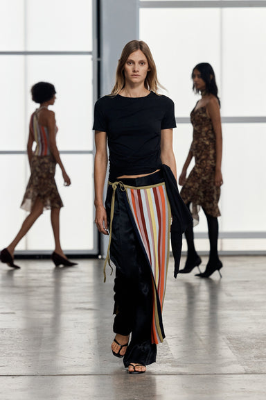THIRD FORM RHYTHM KNIT WRAP SKIRT | MIRAGE STRIPE