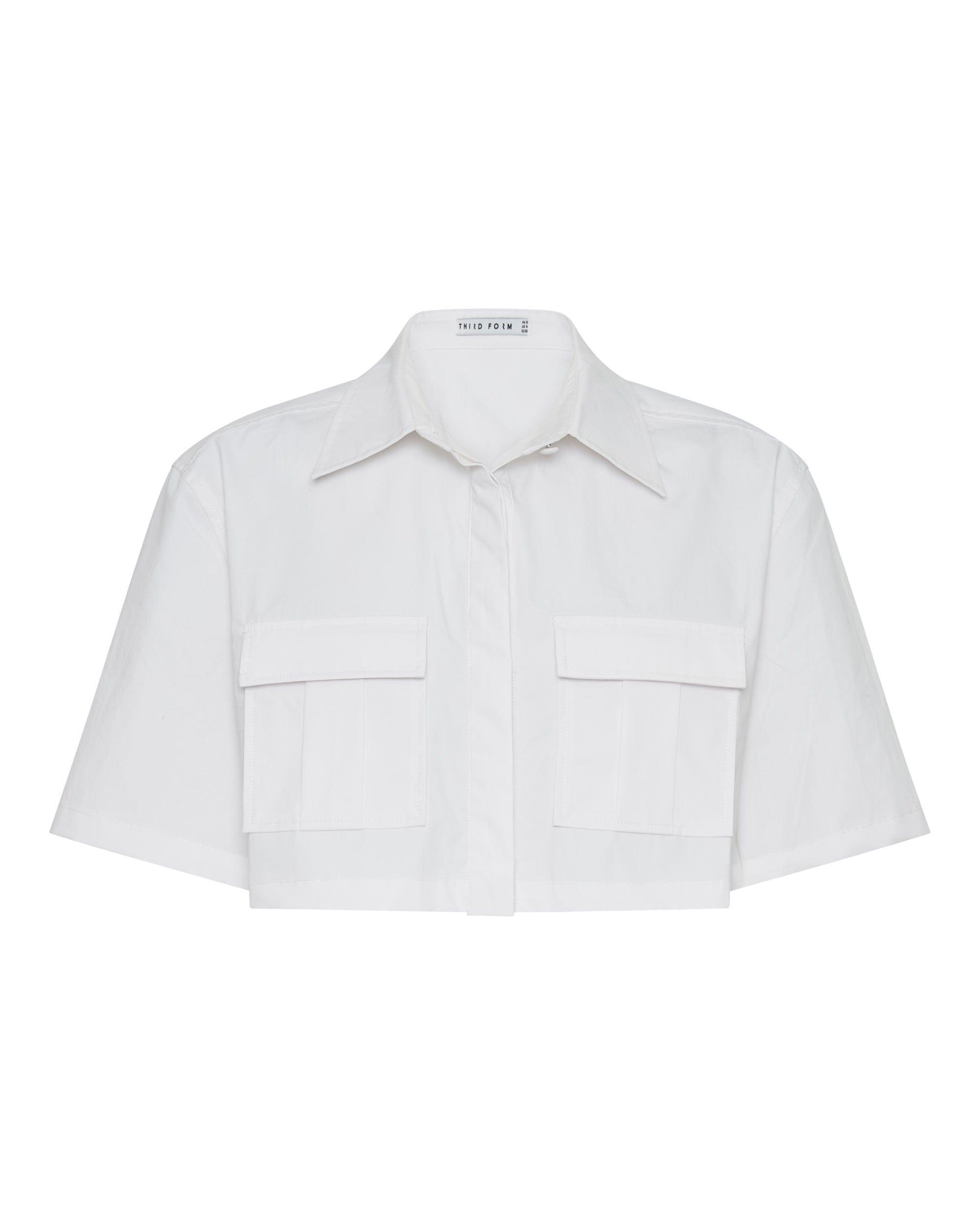 ROAM CROP SHIRT WHITE — THIRD FORM International