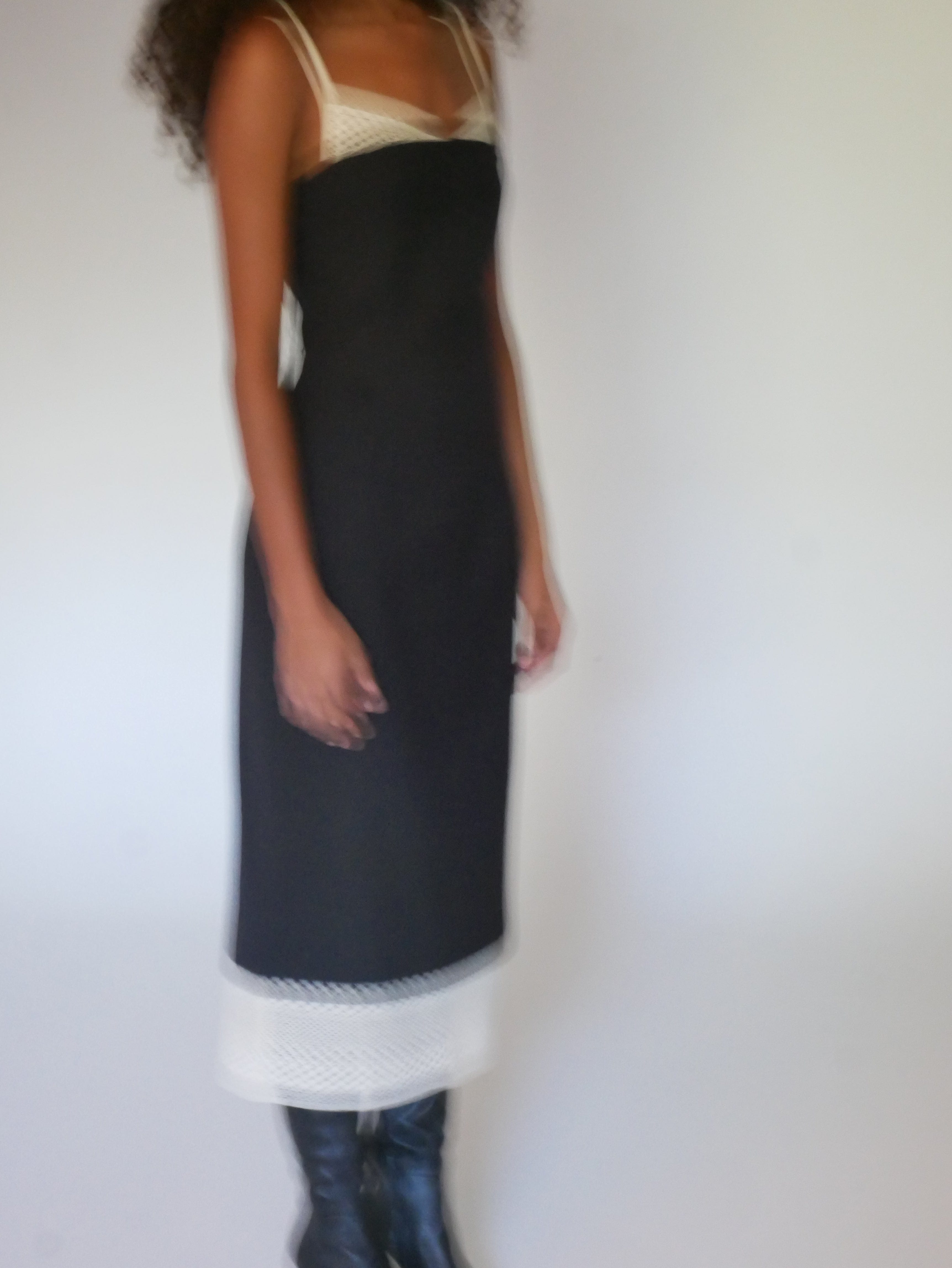 third form midi dress FORM CROSS BACK MIDI DRESS | WASHED BLACK THIRD FORM