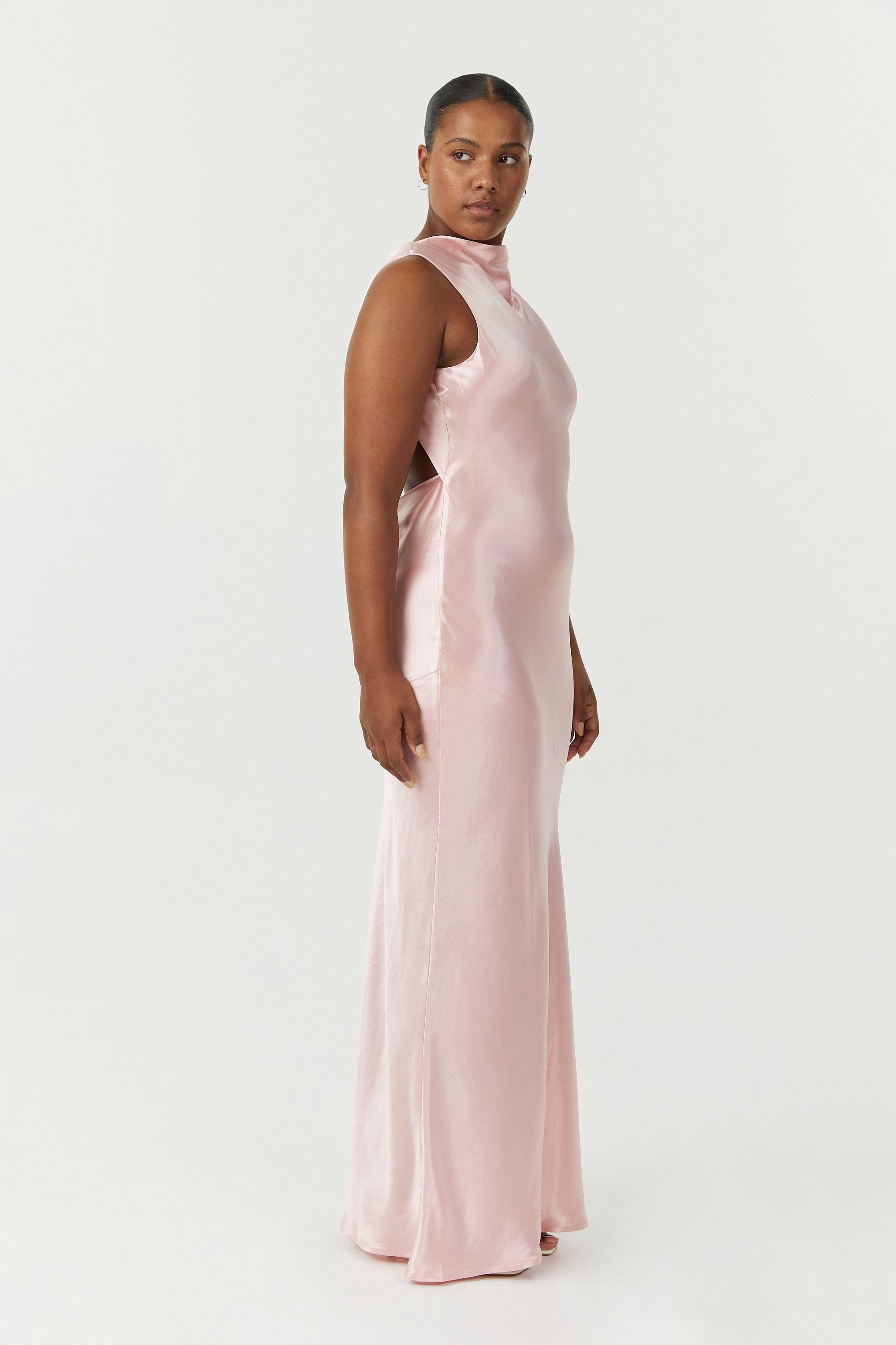 SATIN BIAS COWL BACK MAXI | FAIRY FLOSS THIRD FORM - International SATIN BIAS COWL BACK MAXI | FAIRY FLOSS THIRD FORM - International