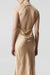 THIRD FORM SATIN BIAS COWL BACK MAXI | SAND