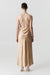 THIRD FORM SATIN BIAS COWL BACK MAXI | SAND