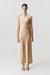 THIRD FORM SATIN BIAS COWL BACK MAXI | SAND