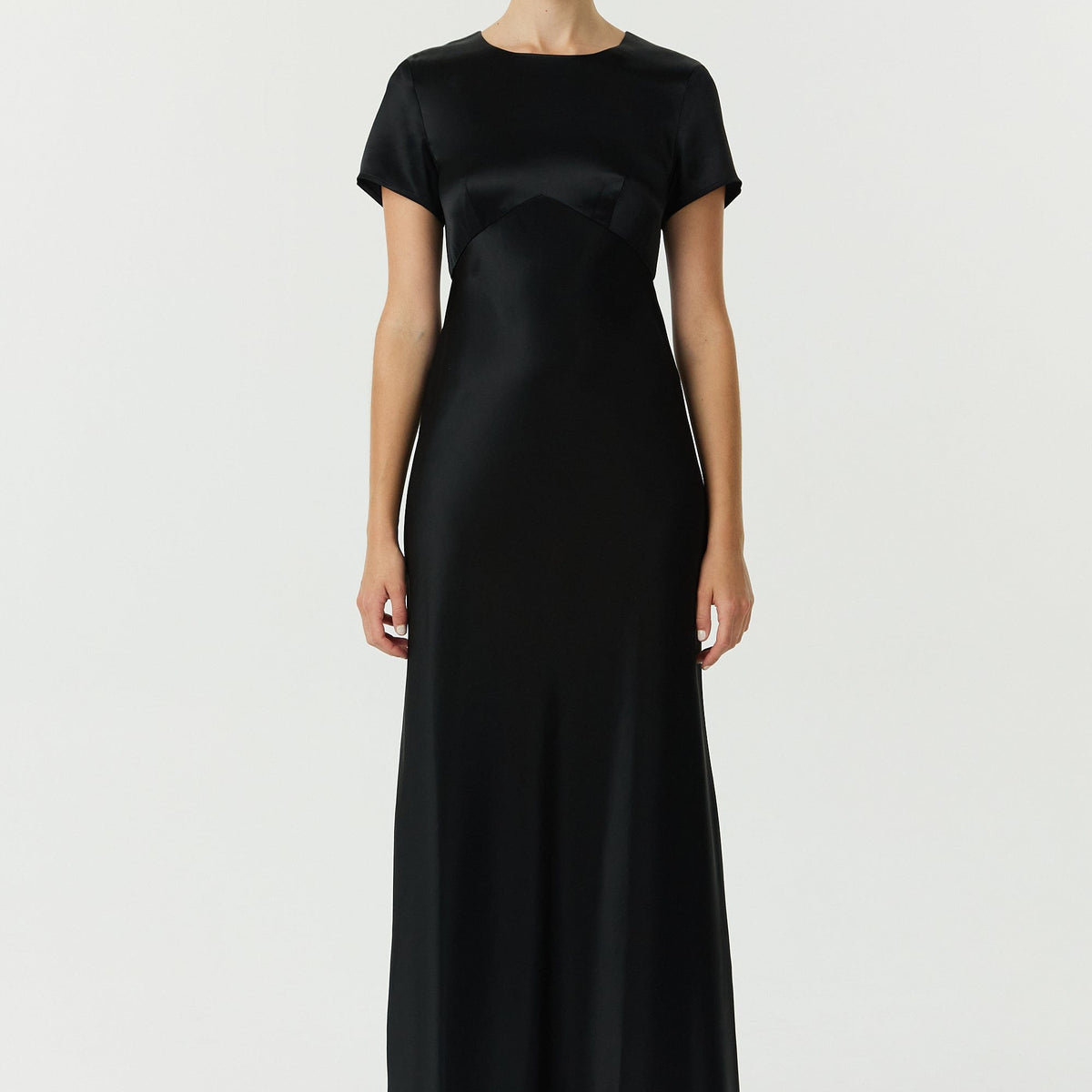 third form satin tie back dress SATIN TIE BACK STRAPLESS MAXI | WAVE  THIRD FORM