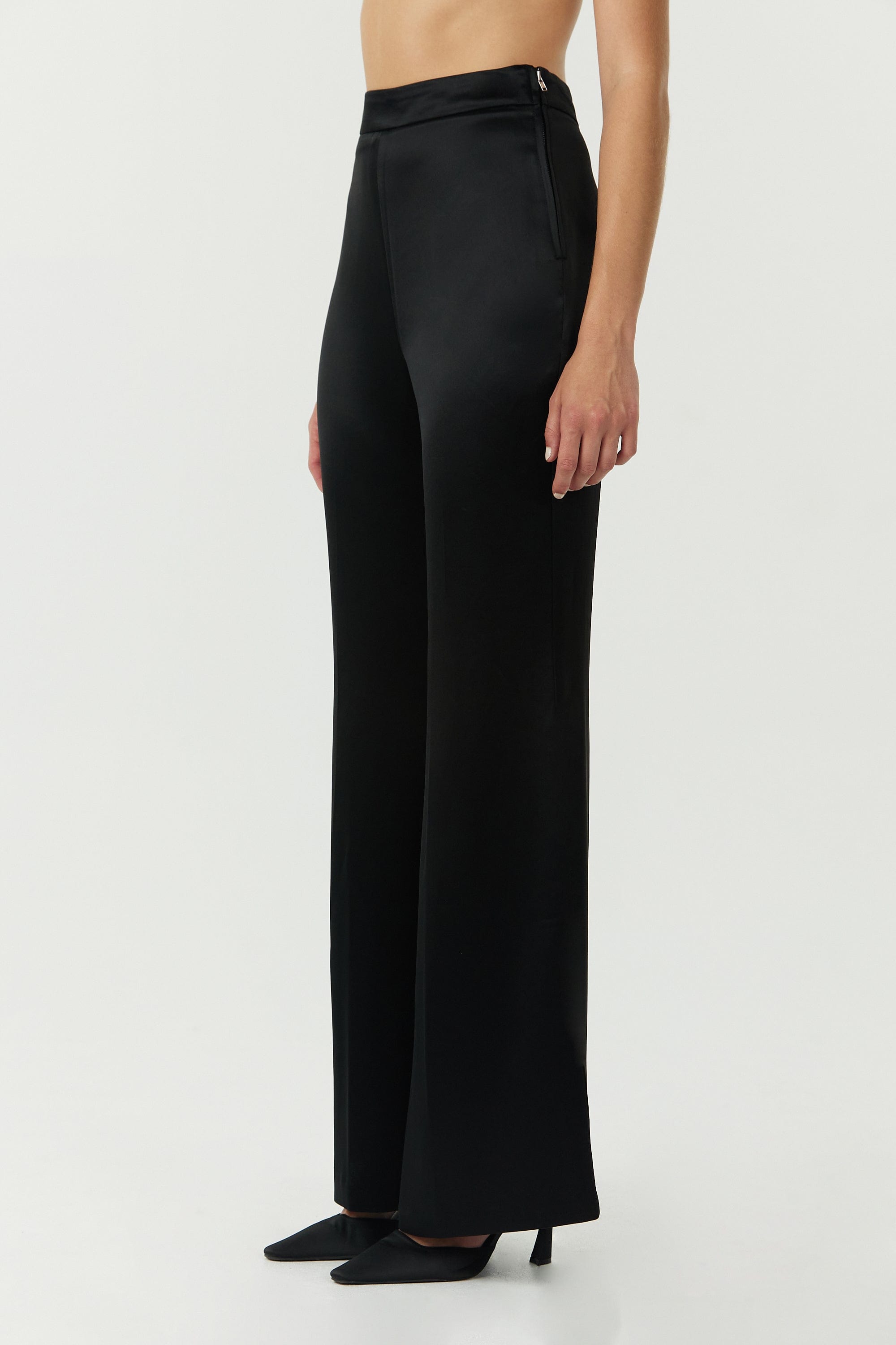 Palazzo Pants in Silk Charmeuse – VOZ Apparel Palazzo Pants in Silk Charmeuse – VOZ Apparel