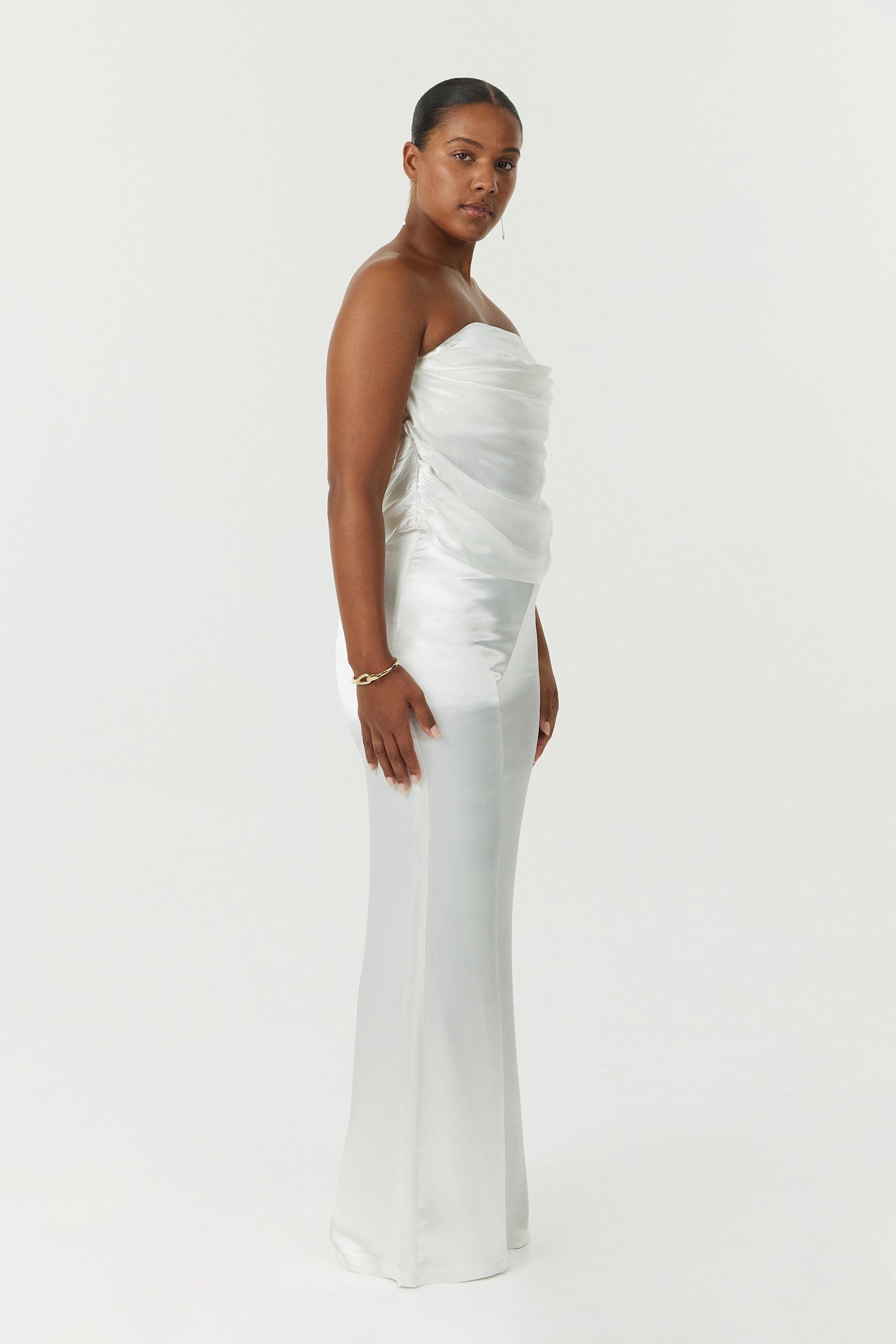 SATIN FLARE TROUSER | POWDER WHITE | Third Form | Women's Fashion on Sale | Shop Bridal Now THIRD FORM - International SATIN FLARE TROUSER | POWDER WHITE | Third Form | Women's Fashion on Sale | Shop Bridal Now THIRD FORM - International