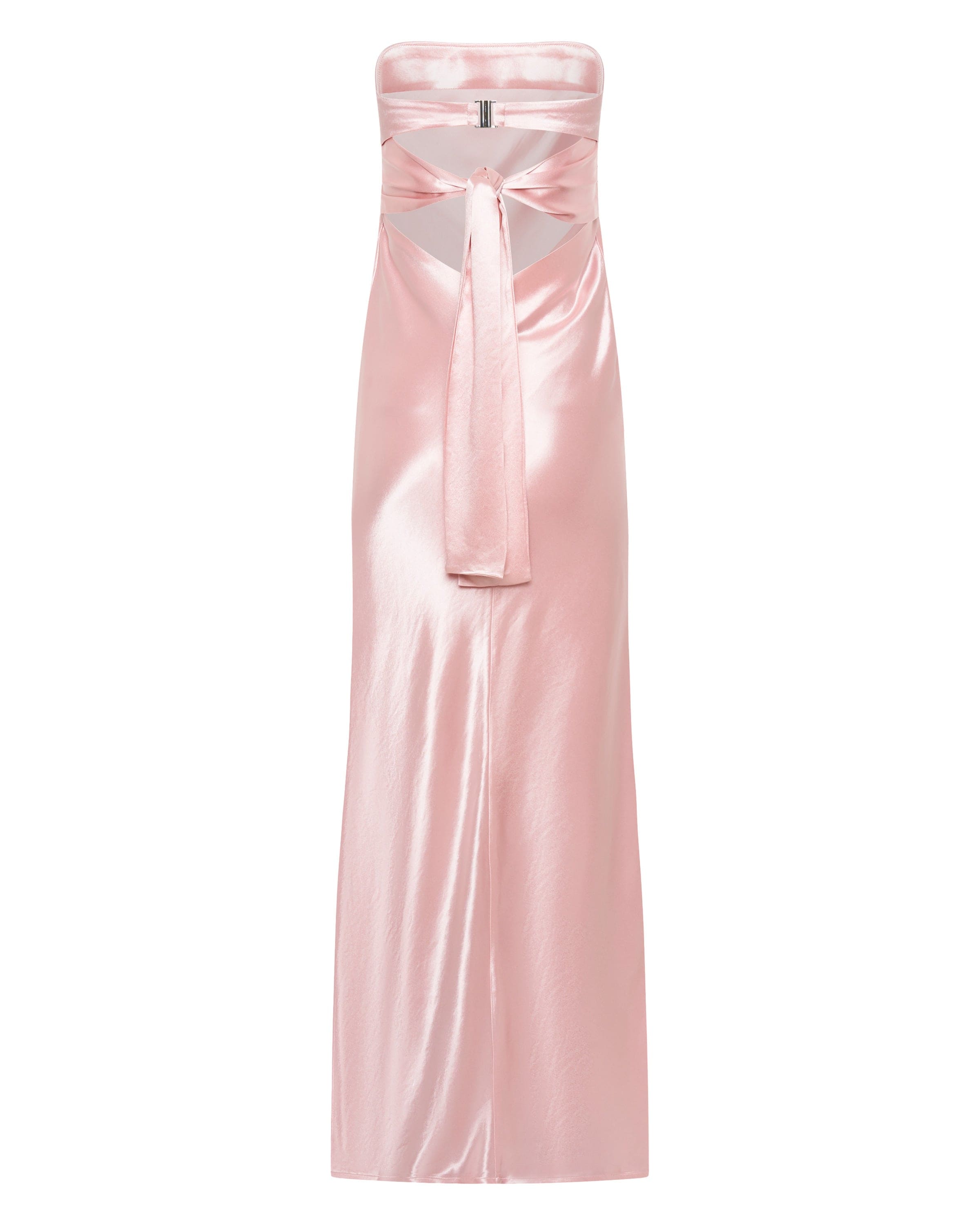 SATIN TIE BACK STRAPLESS MAXI | FAIRY FLOSS THIRD FORM - International SATIN TIE BACK STRAPLESS MAXI | FAIRY FLOSS THIRD FORM - International