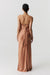 THIRD FORM SATIN TIE BACK STRAPLESS MAXI | ROSÉ