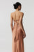 THIRD FORM SATIN TIE BACK STRAPLESS MAXI | ROSÉ