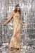 THIRD FORM SATIN TIE BACK STRAPLESS MAXI | SAND