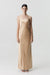 THIRD FORM SATIN TIE BACK STRAPLESS MAXI | SAND