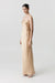 THIRD FORM SATIN TIE BACK STRAPLESS MAXI | SAND