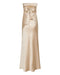 THIRD FORM SATIN TIE BACK STRAPLESS MAXI | SAND