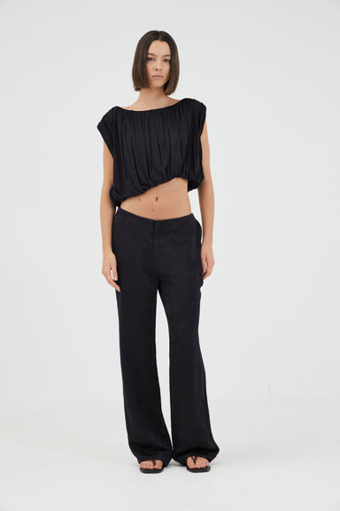 THIRD FORM SERAPHIC DRAPE TOP | BLACK