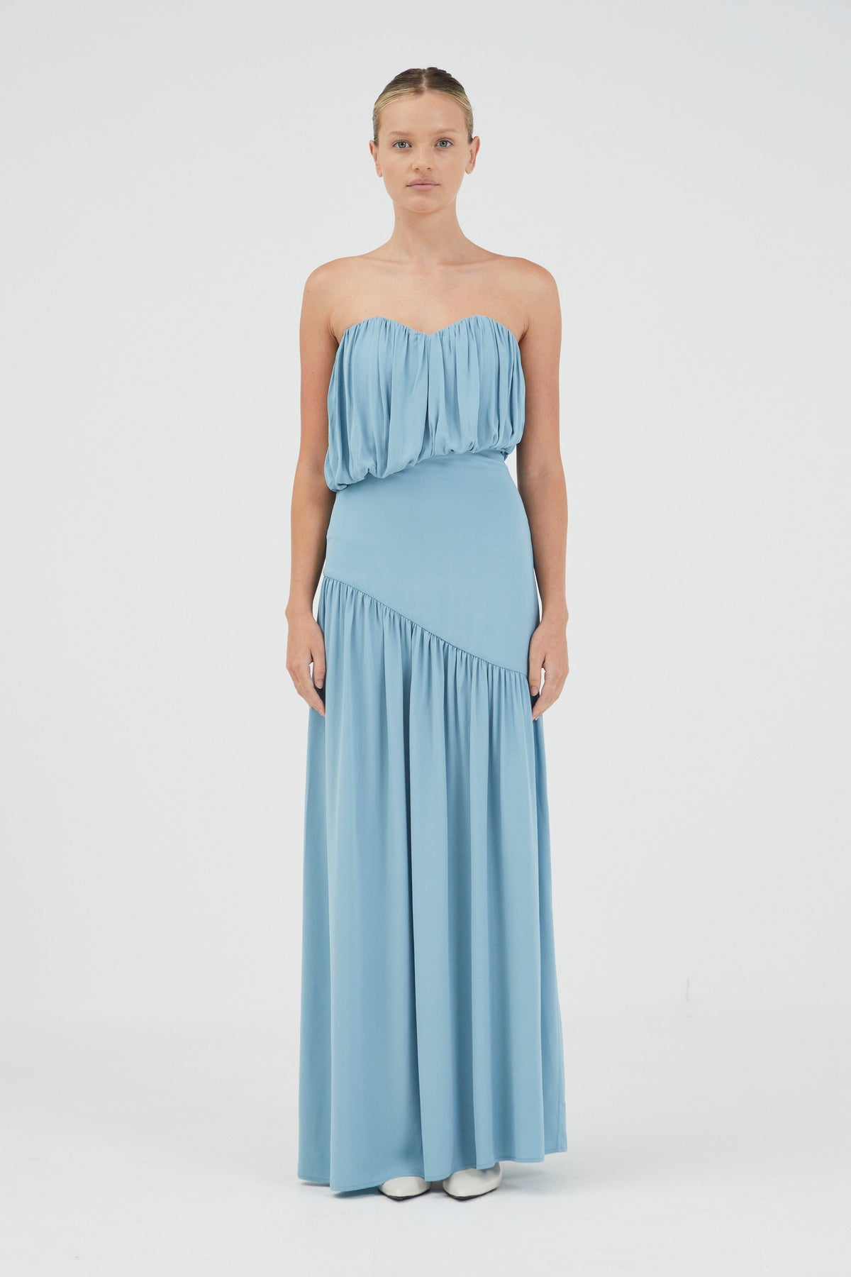 aquatic dresses SERAPHIC STRAPLESS MAXI DRESS | | THIRD FORM | Women's Australian Fashion — THIRD FORM Crochet Lace Wedding Dresses Iridescent Aqua JoyAMrise Wedding Dress Bridal Size:Large/XLarge