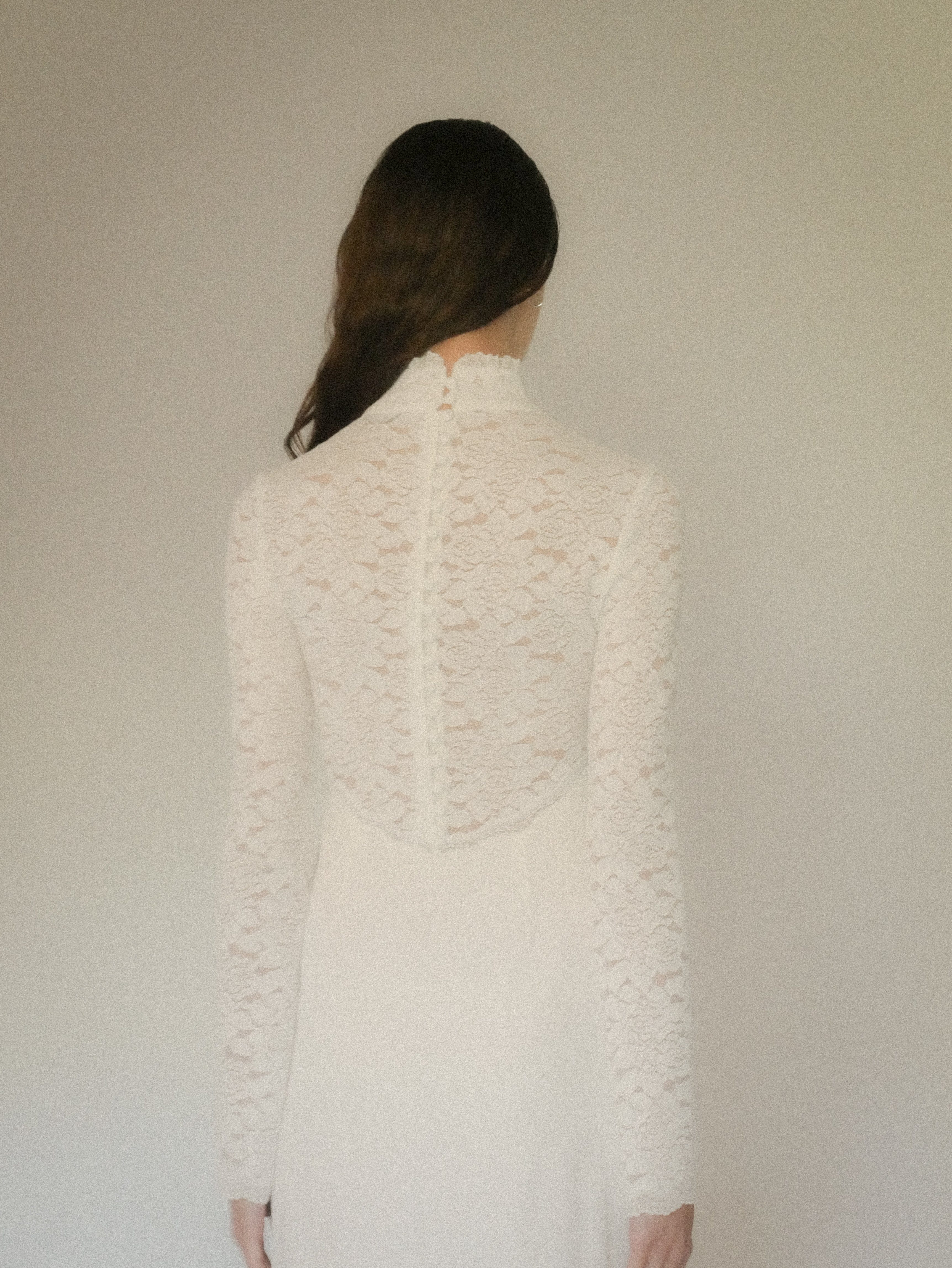lace long sleeve white dress SERENADE LACE LONG SLEEVE DRESS | GARDENIA — THIRD FORM