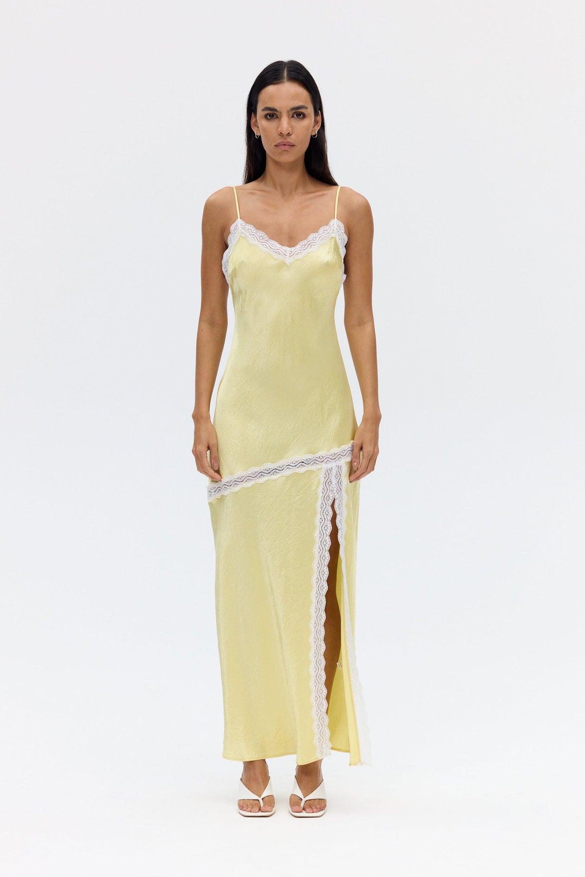 SEVIN LACE TRIM SLIP DRESS | LEMON | THIRD FORM | Women's Australian Fashion THIRD FORM - International SEVIN LACE TRIM SLIP DRESS | LEMON | THIRD FORM | Women's Australian Fashion THIRD FORM - International