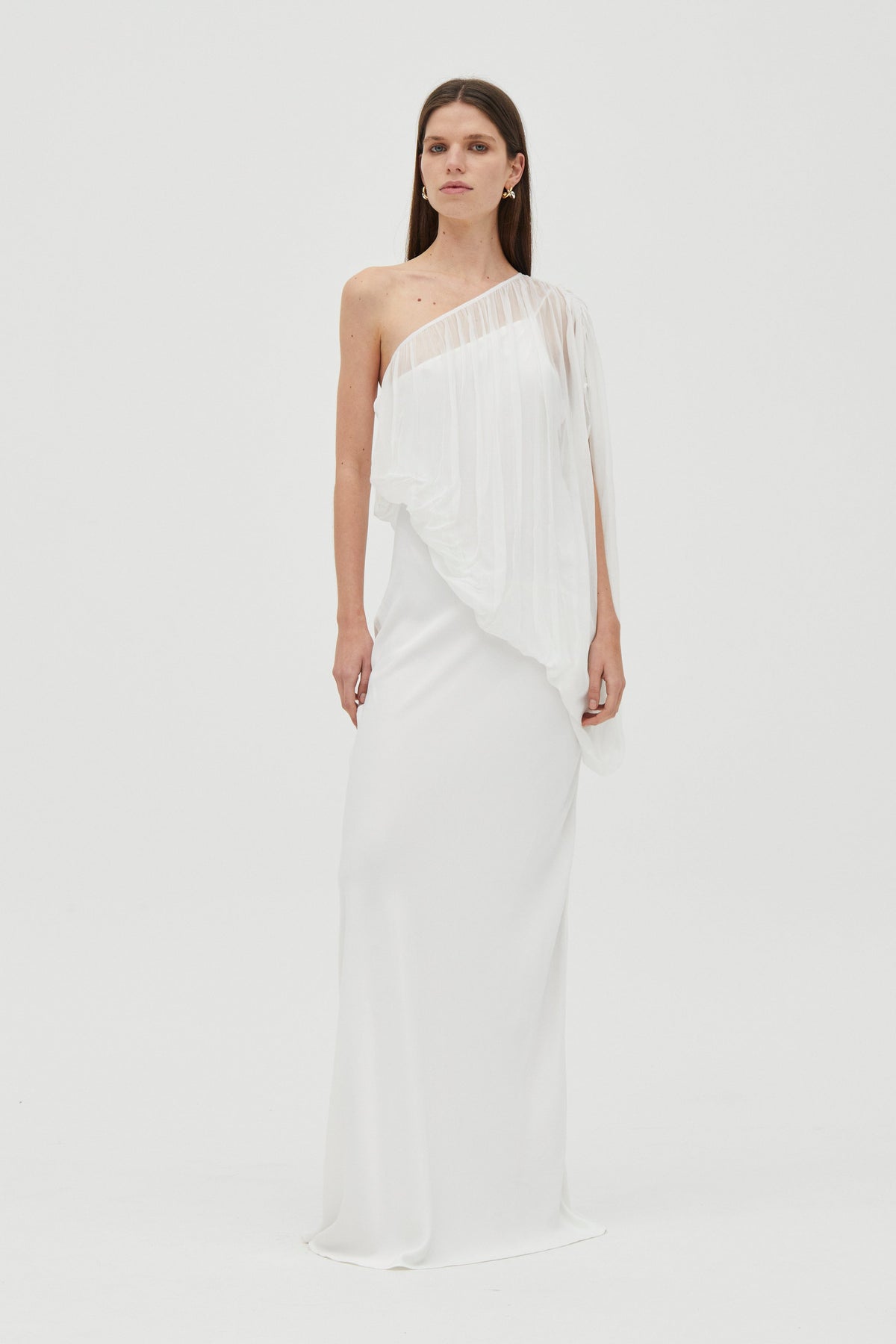 slim fit dress slacks Corina One Sleeve Maxi Dress Mixed Print | Wedding Guest Dress | One  Shoulder main image 0