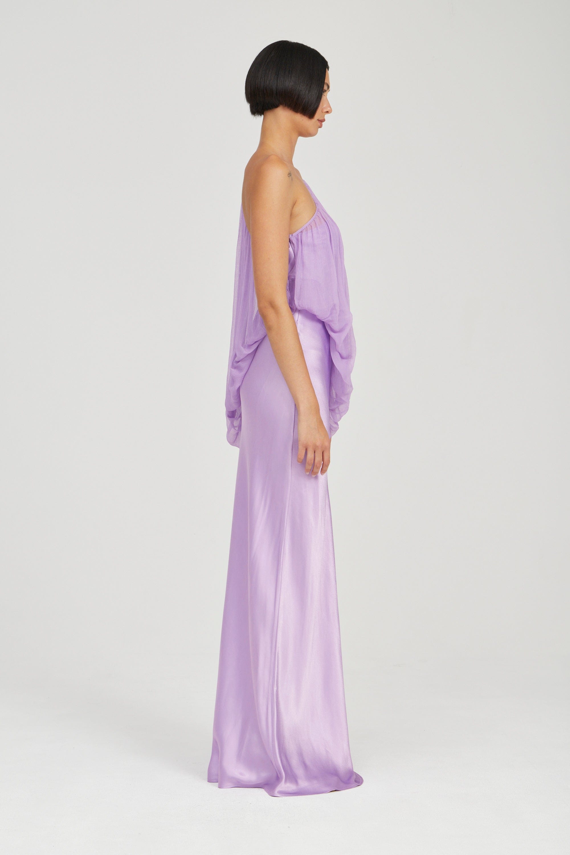 SOLSTICE ONE SHOULDER FLOOR LENGTH | LAVENDER | THIRD FORM | Women's Australian Fashion THIRD FORM - International SOLSTICE ONE SHOULDER FLOOR LENGTH | LAVENDER | THIRD FORM | Women's Australian Fashion THIRD FORM - International