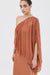 THIRD FORM SOLSTICE ONE SHOULDER FLOOR LENGTH | RUST