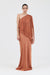 THIRD FORM SOLSTICE ONE SHOULDER FLOOR LENGTH | RUST