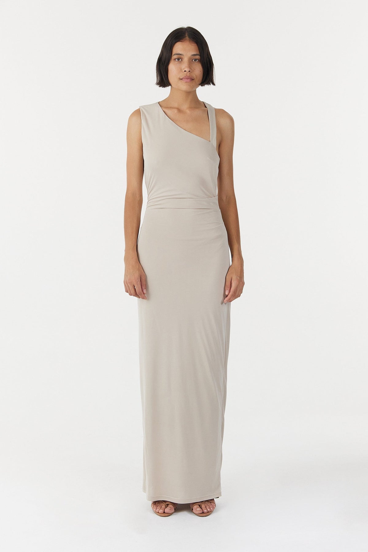 anaisa asymmetric neckline draped maxi dress oyster Anaisa Asymmetric Neckline Draped Maxi Dress Oyster Review