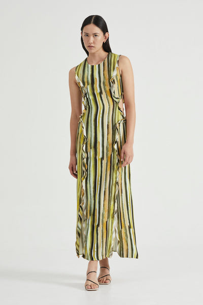 Shona Joy - Leonie Backless Frill Maxi Dress Rosemary (Size 12) – Goldie's  - Designer Dress Hire