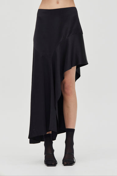 THIRD FORM THRESHOLD FLOW SKIRT | STORM BLACK