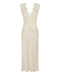 THIRD FORM VISIONS LACE DEEP V MAXI DRESS | CREAM POLKA DOT
