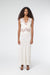 THIRD FORM VISIONS LACE DEEP V MAXI DRESS | CREAM POLKA DOT