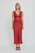 THIRD FORM VISIONS LACE DEEP V MAXI DRESS | CRIMSON