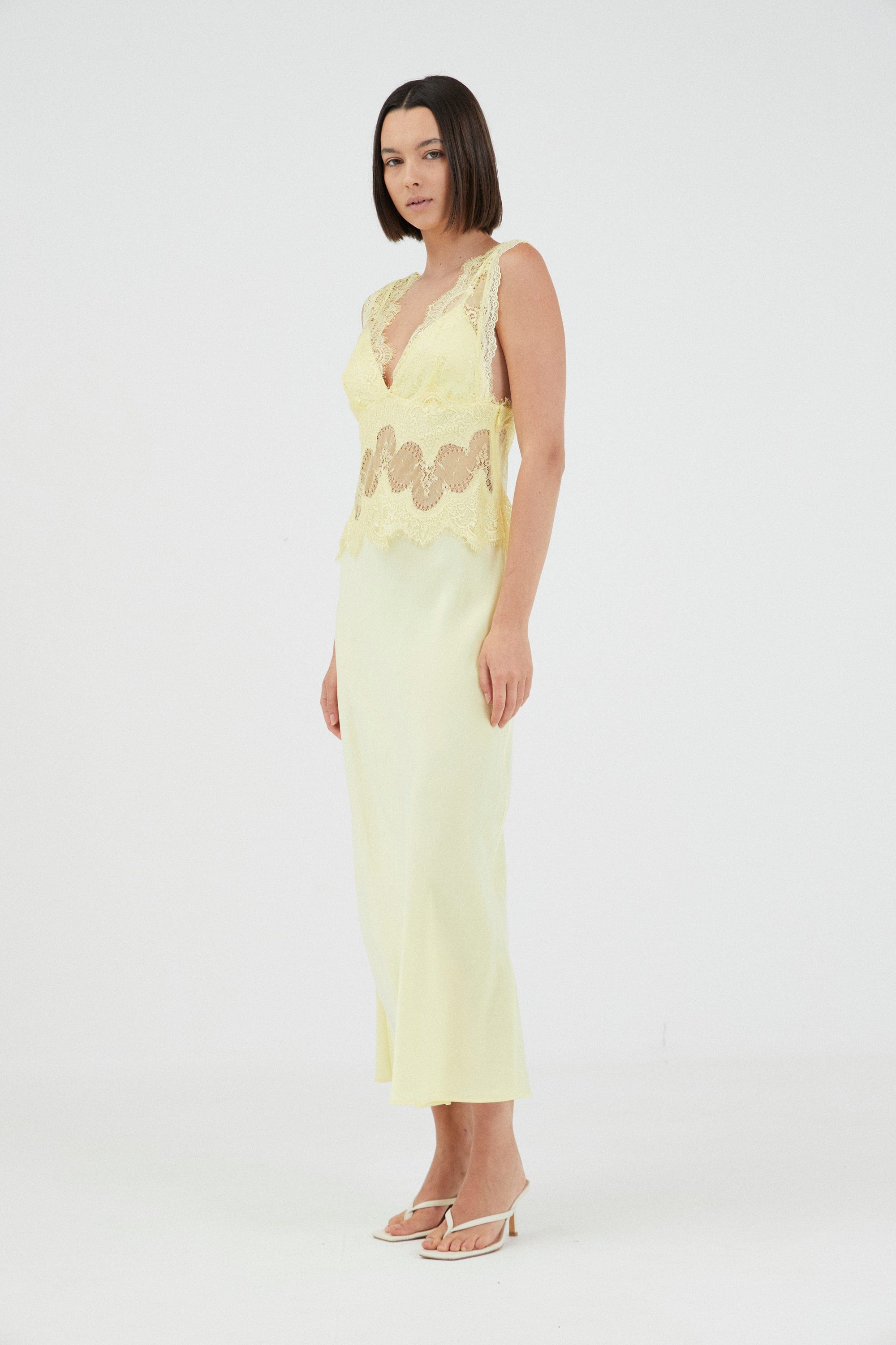 VISIONS LACE DEEP V MAXI DRESS | DAFFODIL | THIRD FORM | Women's Australian Fashion THIRD FORM - International VISIONS LACE DEEP V MAXI DRESS | DAFFODIL | THIRD FORM | Women's Australian Fashion THIRD FORM - International